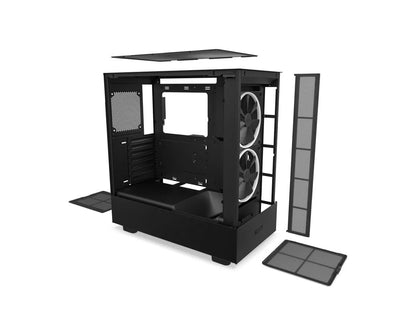 H5 Elite - All Black CC-H51EB-01 Black SGCC Steel, Tempered Glass ATX, Micro-Atx, Mini-Itx Computer Cases