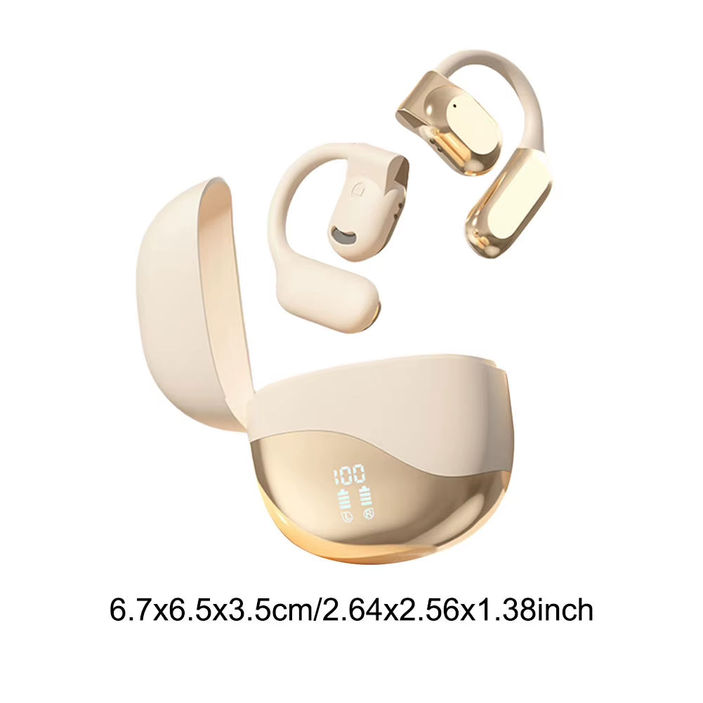 Real Time AI Translator Earbuds Bluetooth-Compatible 5.4 Noise Cancelling Smart Voice Translator Ear Hook Translation Earphones