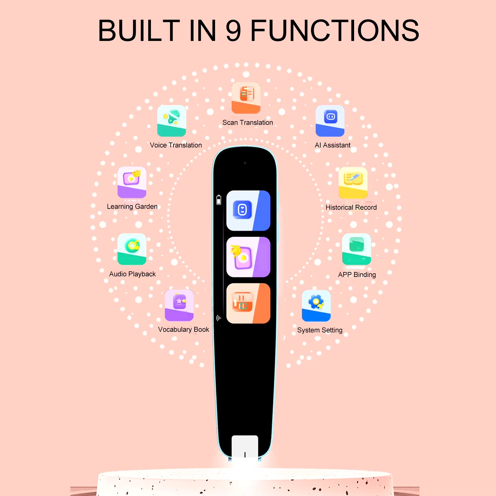 Smart Scanner Pen Language Translator Electronic Dictionary English Learning Scanning Pen Built in Battery