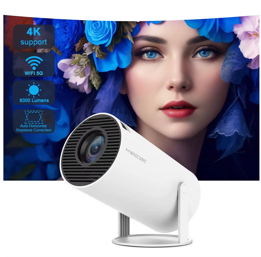 Transpeed Android 11 Wifi6 260ANSI Projector Allwinnerh713 1280*720P 4K180° Flexible BT5.0 Home Cinema Outdoor Portable Projetor